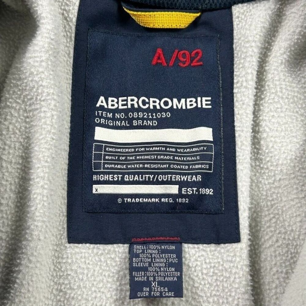 Vintage Abercrombie A/92 Mens XL Navy Blue Winter‎ Jacket Ski Snowboarding - Picture 12 of 14